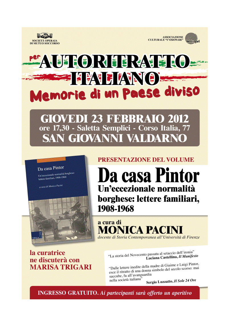 Presentazione del volume "Da casa Pintor"